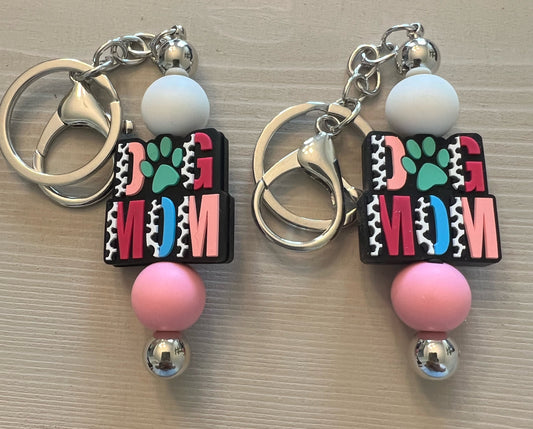 Bright Dog Mom keychain