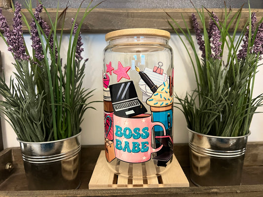 Boss Babe Glass Tumbler